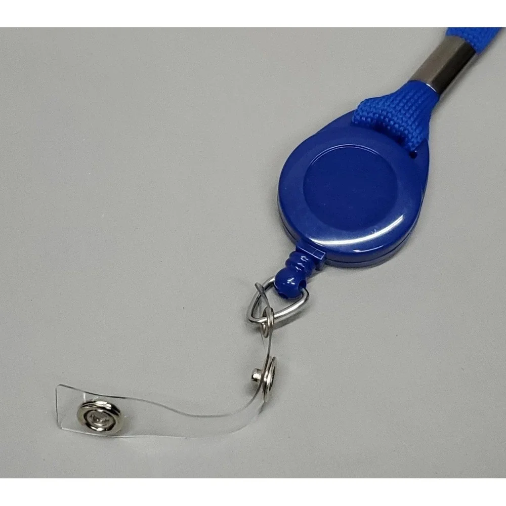 Blue Lanyards With Lanyard Reel &‎ ID Card Holder Neck Strap 25 Pack NEW